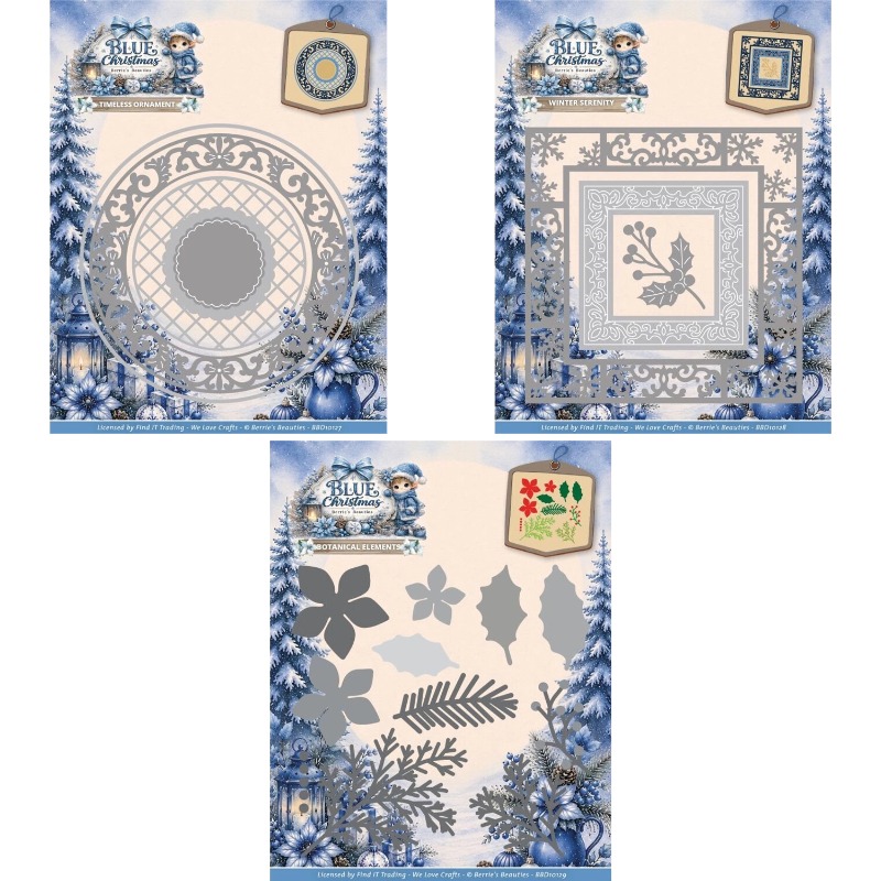 Kraft Box Candle - Blue Christmas Winter Serenity craft metal