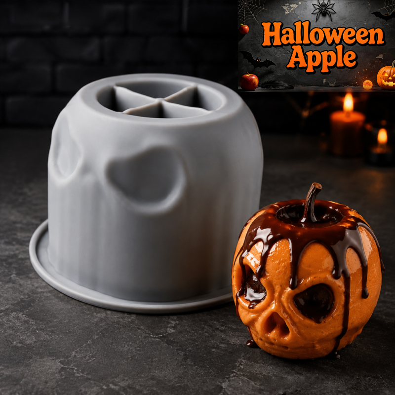 Candle Making For Beginners - Halloween skull apple silicone mold, creative