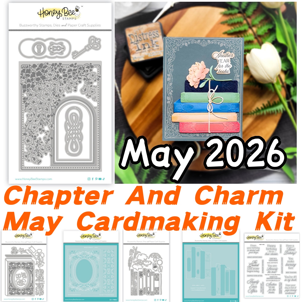 Kraft Box Candle - May 2026 Books Stacked Stories Chapter