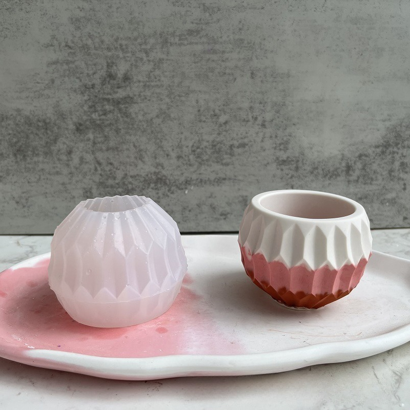 Kraft Box Candle - Small Round Meat Planter Silicone Mold