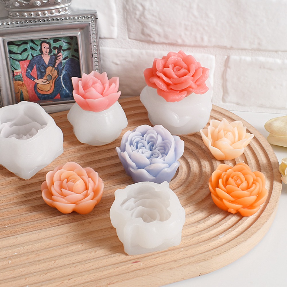 3D Rose Candle Silicone Mold R - Candle Making Austin review and price