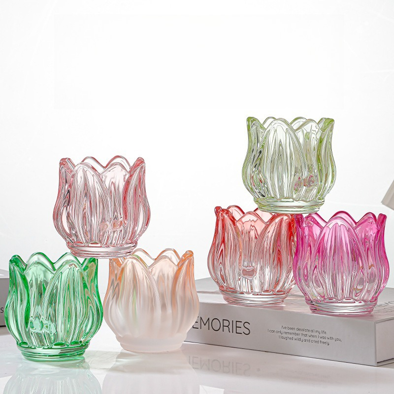 Glass Tulip Candle Cup, Atmosp - Candle Making Glass review and price