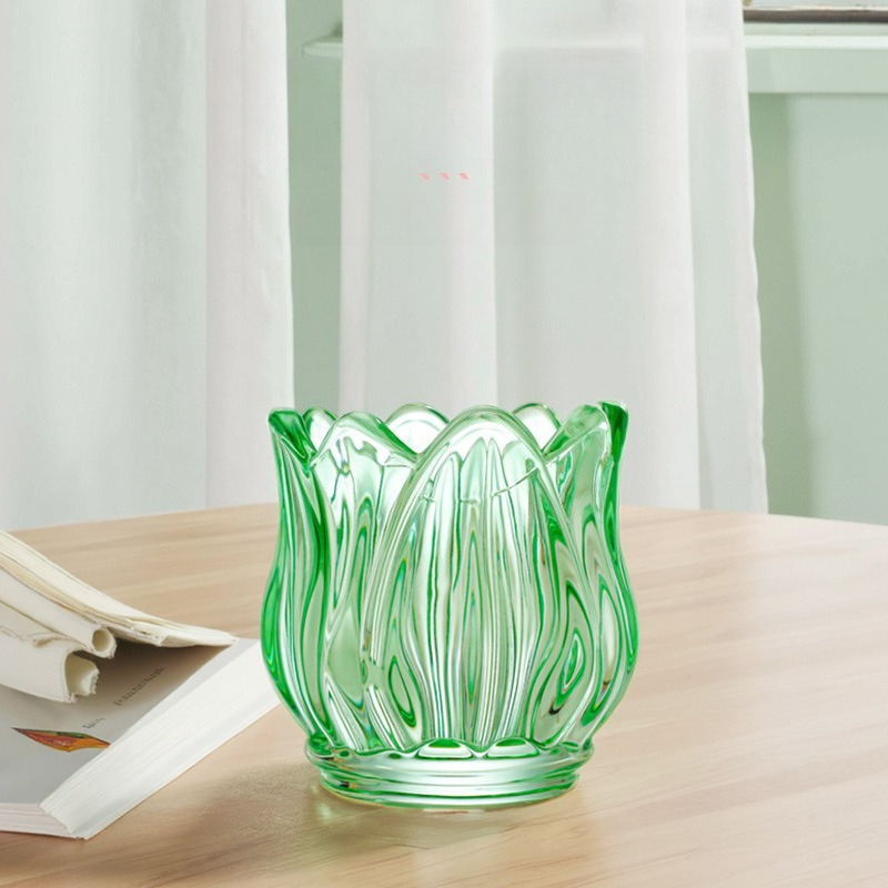 Glass Tulip Candle Cup, Atmosp - Candle Making Glass review and price