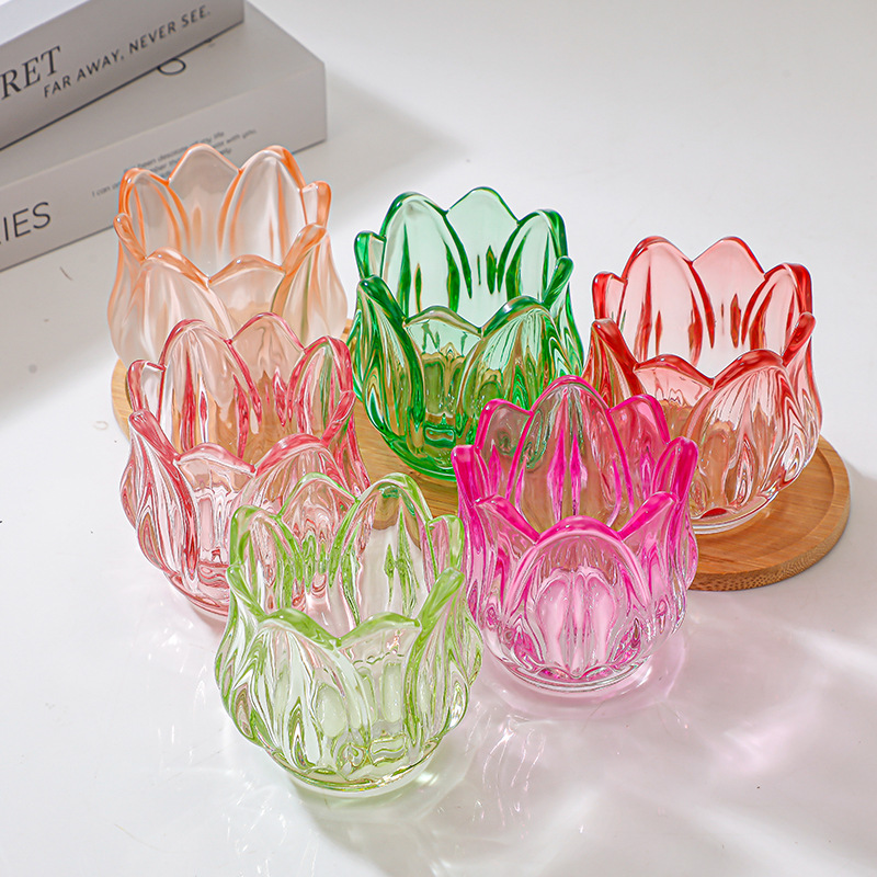 Glass Tulip Candle Cup, Atmosp - Candle Making Glass review and price