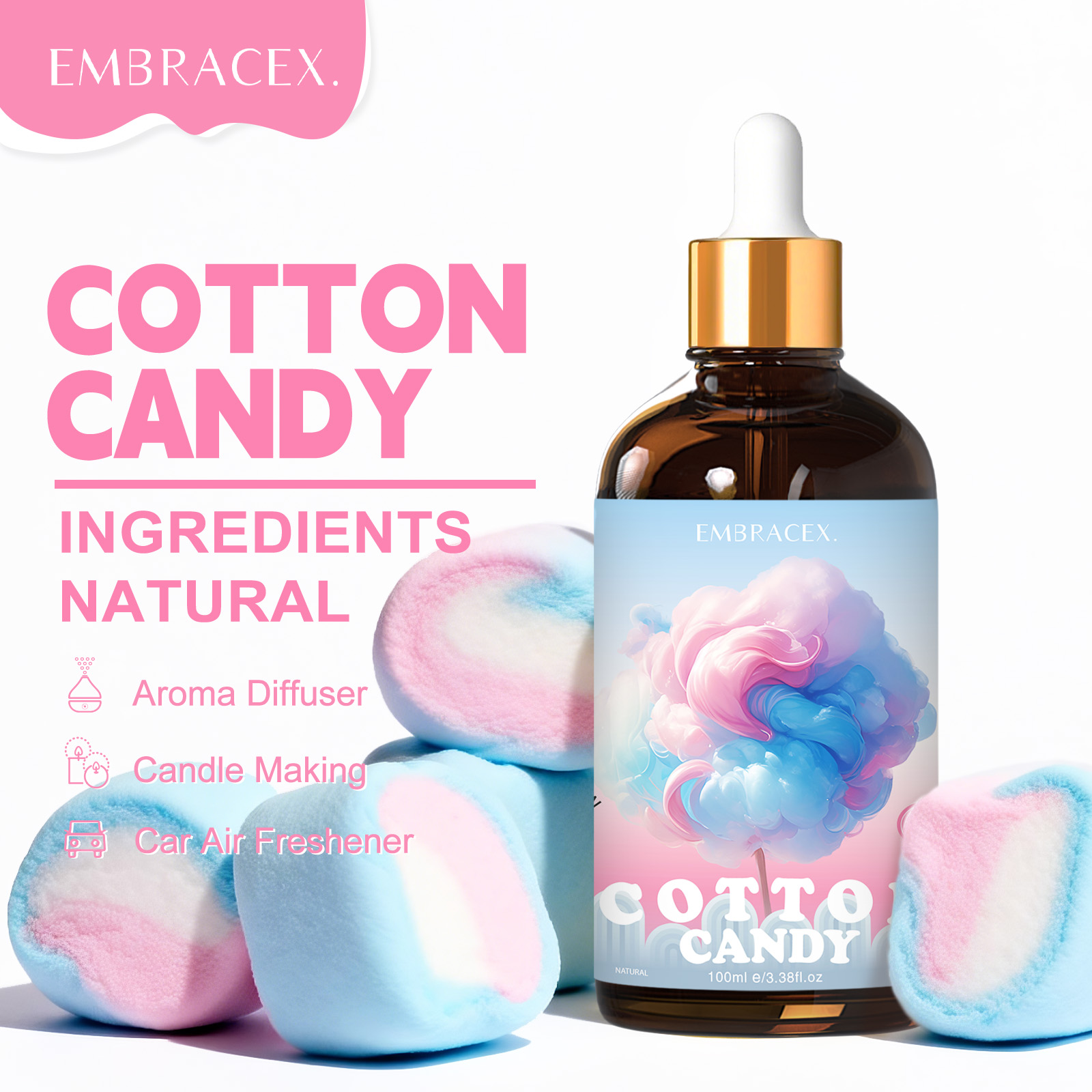 100ml Cotton Candy Essential O - Candle Making Oil Scents review and price