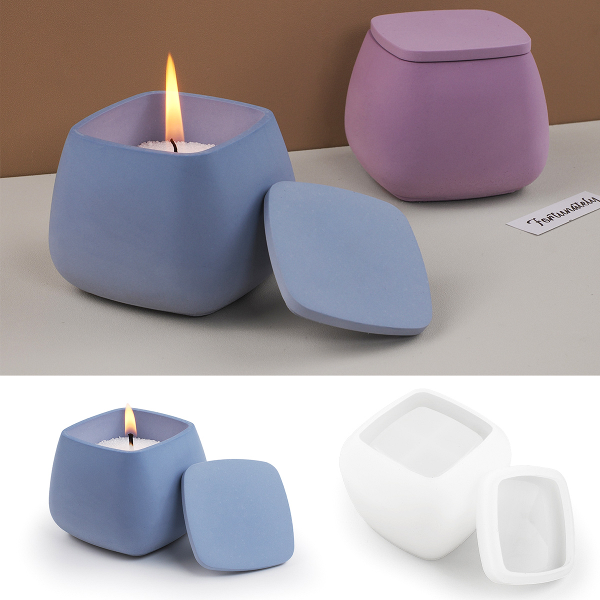 Square Candle Jar Silicone Mol - Kraft Box Candle review and price