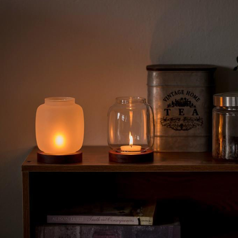 Vintage Wooden Candle Holder W - Candle Making Glass review and price