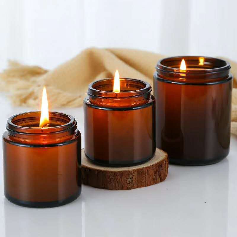 6pc 100/250ml Amber Glass Cand - Candle Making Glass review and price