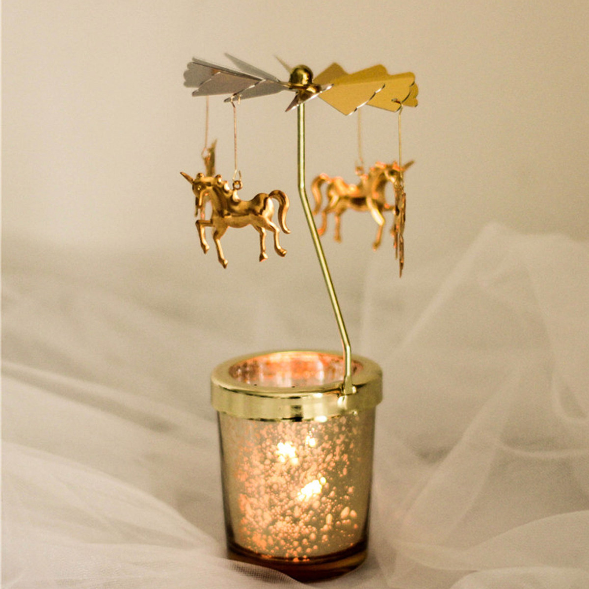 Golden Glass Rotating Candlest - Candle Making Glass review and price