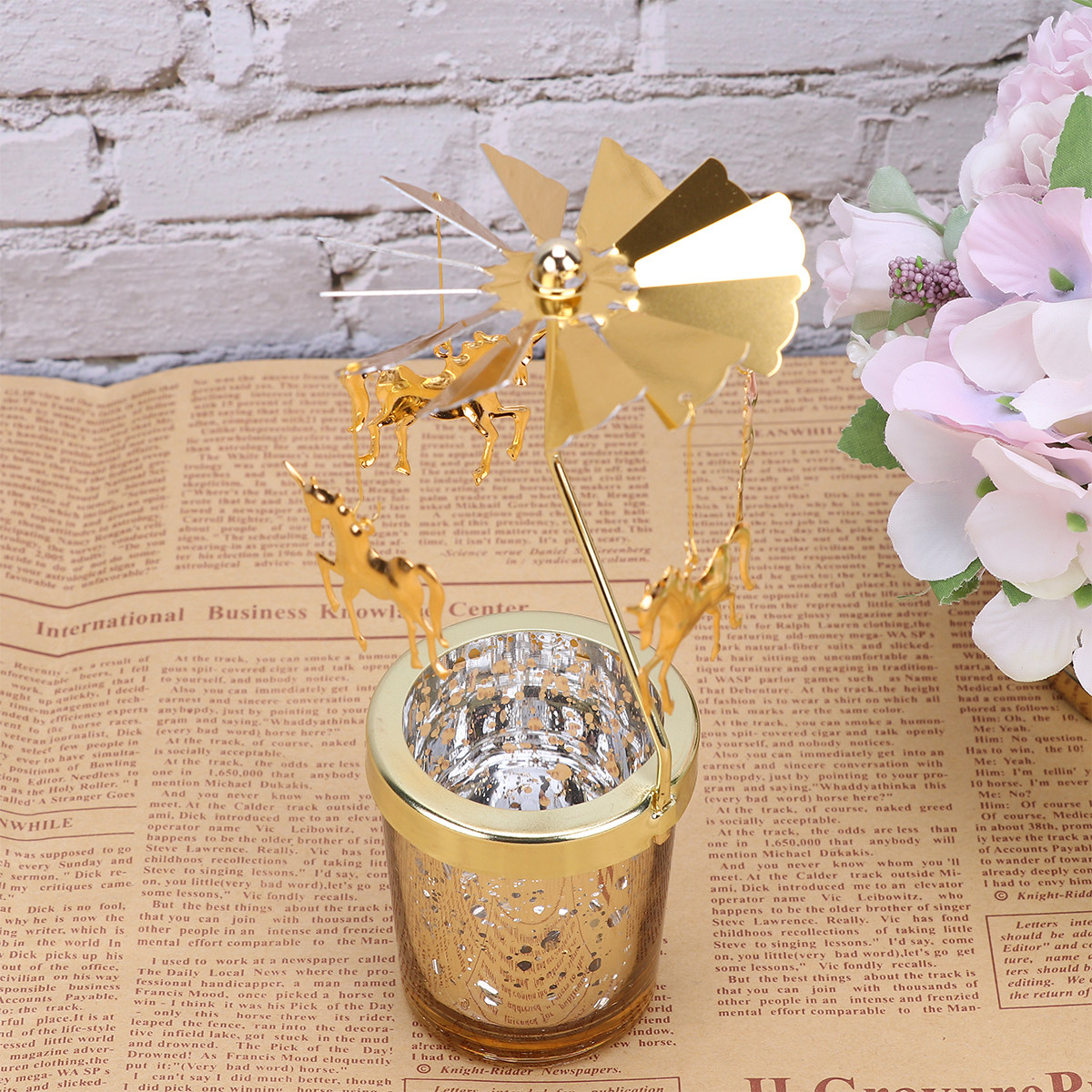 Golden Glass Rotating Candlest - Candle Making Glass review and price