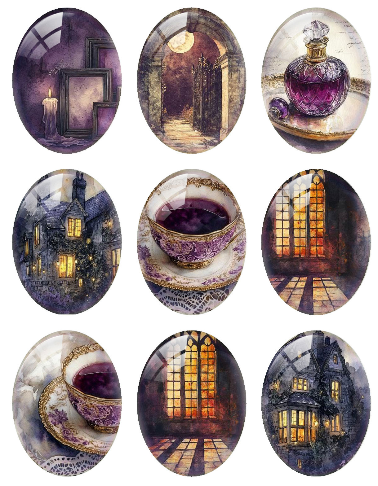 10pcs/lot Halloween Purple Got - Candle Making Glass review and price