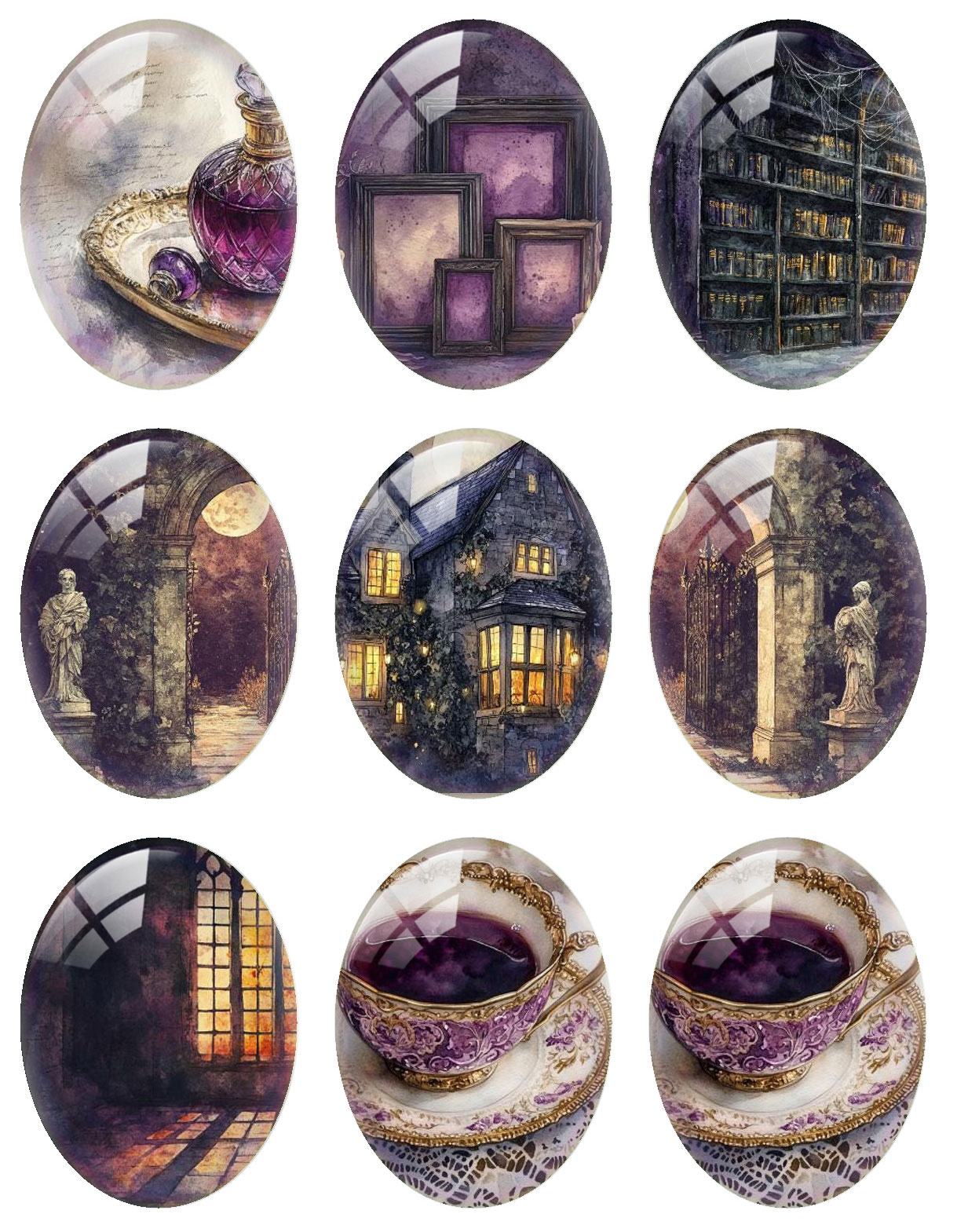 10pcs/lot Halloween Purple Got - Candle Making Glass review and price