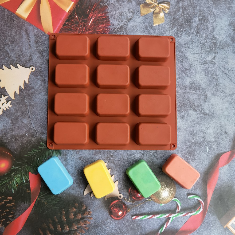 12 Cavity Square Silicone Soap - Candle Making Tips review and price