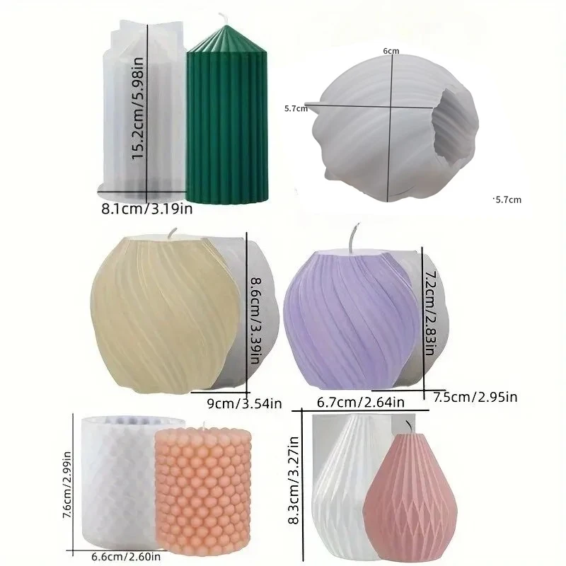 3D Spiral Striped Silicone Mol - Candle Making Fragrances review and price