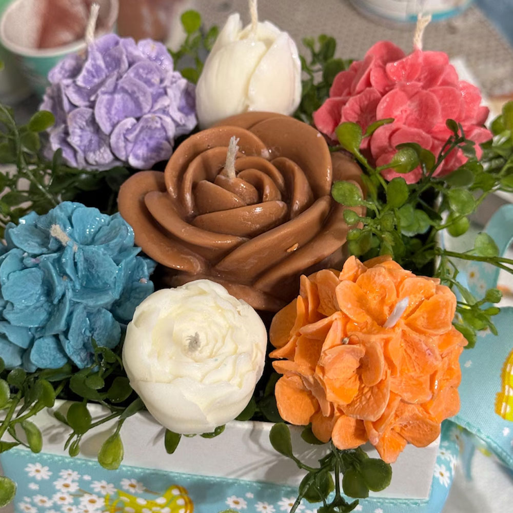 Rose Tulip Silicone Candle Mol - Candle Making Austin review and price